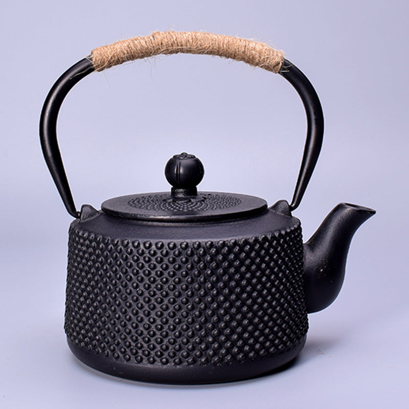 Iron pot Japanese cast iron pot peony teapot boiling teapot pig iron pot uncoated tea set manufacturers wholesale