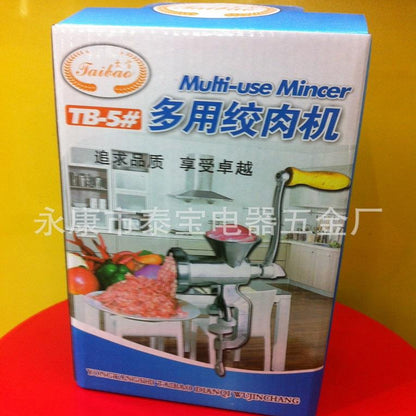 Taibao TB-5 type meat grinder household hand-crank multi-function manual meat grinder garlic sausage filling machine