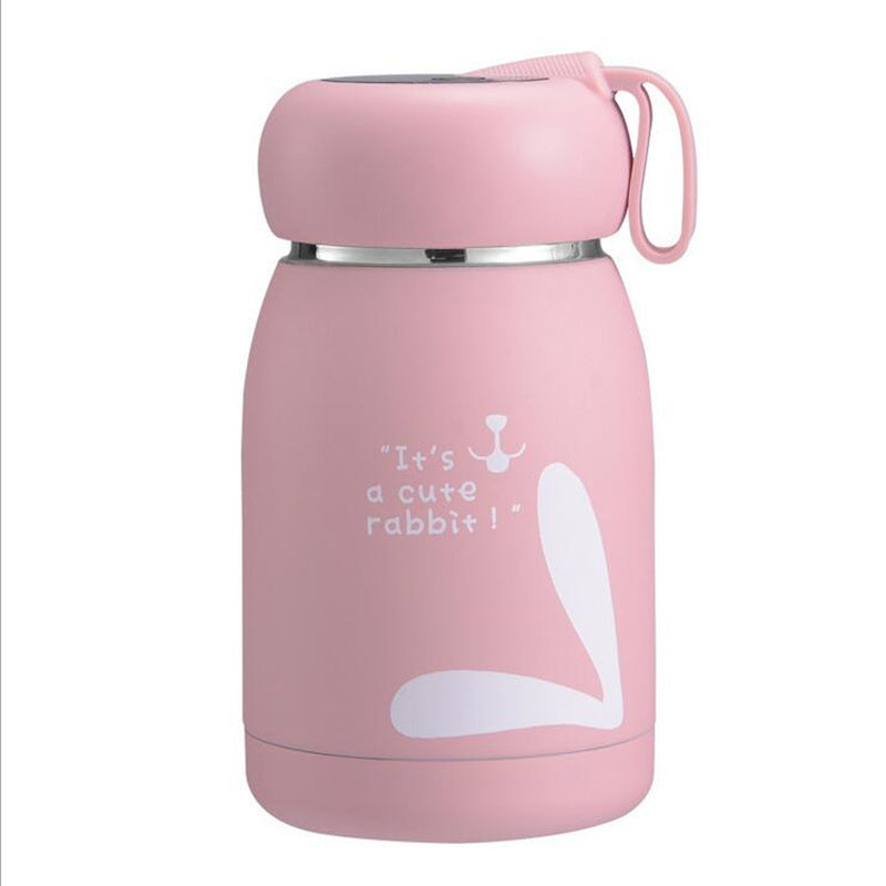 New children's smart thermos cup temperature display cup cute cartoon water cup 304 stainless steel cup big belly cup