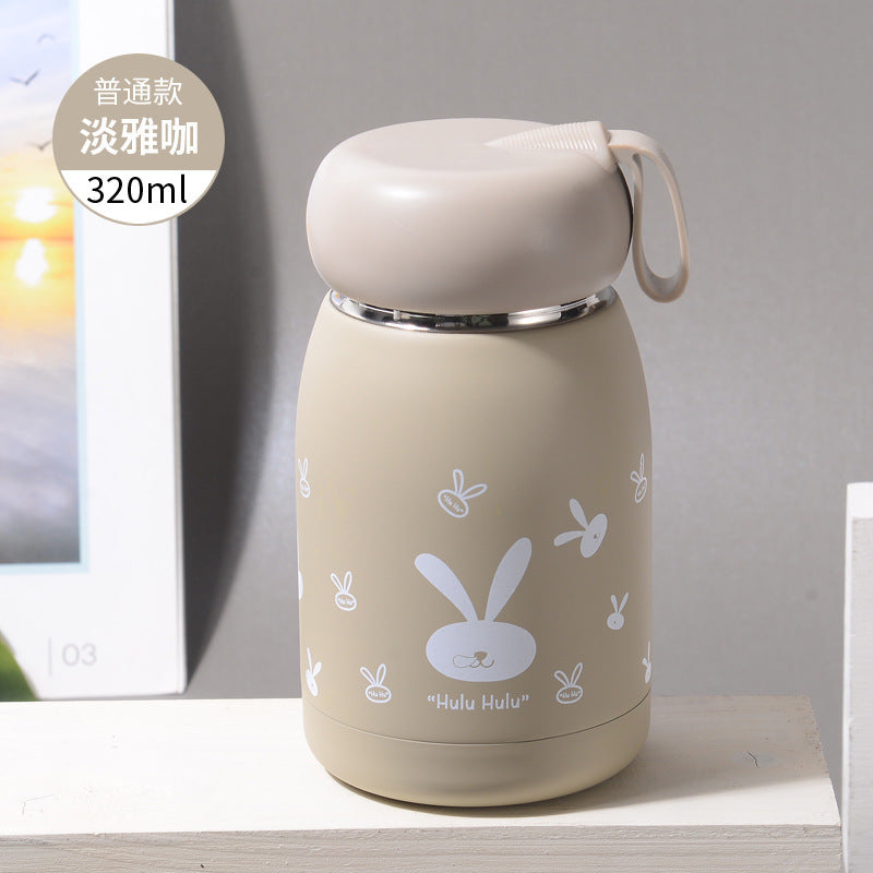 New children's smart thermos cup temperature display cup cute cartoon water cup 304 stainless steel cup big belly cup