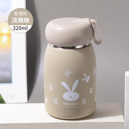 New children's smart thermos cup temperature display cup cute cartoon water cup 304 stainless steel cup big belly cup