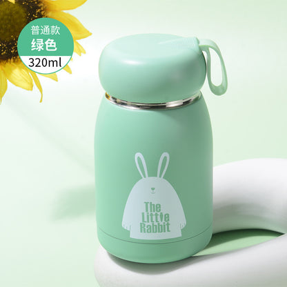 New children's smart thermos cup temperature display cup cute cartoon water cup 304 stainless steel cup big belly cup