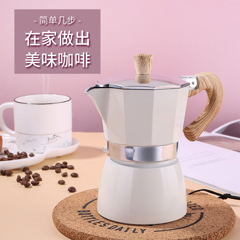 Seiko Moka pot high quality thick octagonal pot Italian coffee pot hand brewed coffee pot extraction coffee