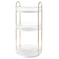 3 Tier Rotating Makeup Organizer 360¡ Spinning Perfume Cosmetic Storage Tray 55LBS Load Countertop Shelves for Lotion Lipstick