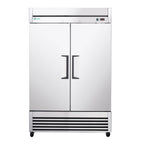 54" Commercial Refrigerator 49 Cu.Ft Stainless Steel 2 Door Reach-In Fridge
