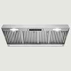 Nauxus 48" Built-In Range Hood Insert – 1200 CFM Stainless Steel Hood with Touch & Gesture Control, 3CCT LED & LED Night Lights