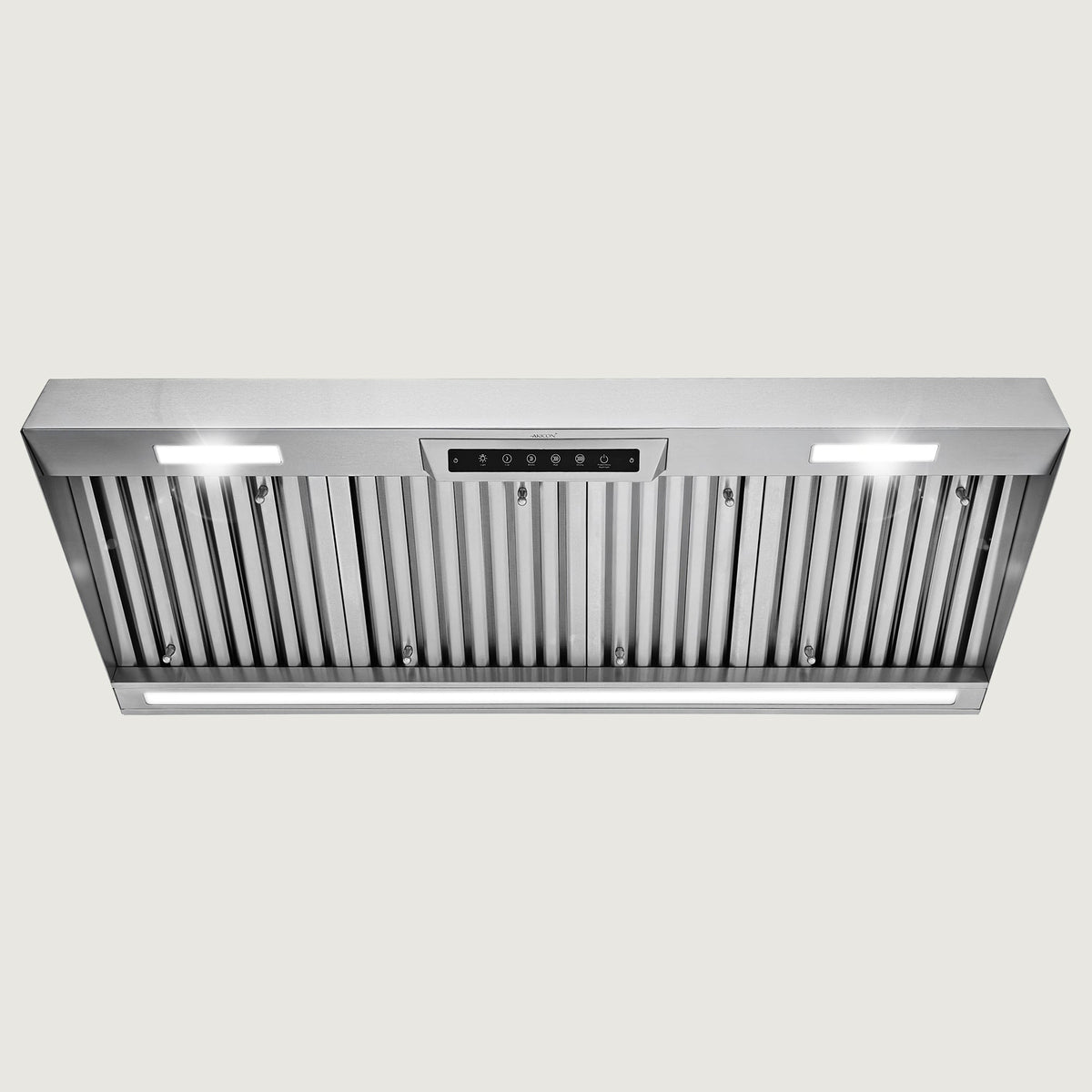 Nauxus 48" Built-In Range Hood Insert – 1200 CFM Stainless Steel Hood with Touch & Gesture Control, 3CCT LED & LED Night Lights
