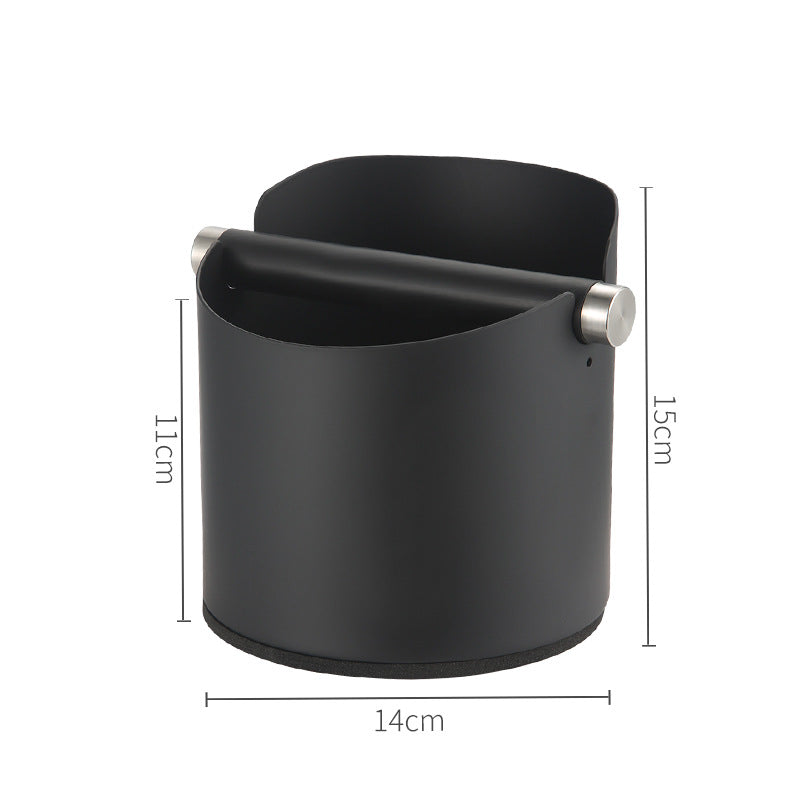 Cross-border coffee grounds tapping bucket, Italian coffee stainless steel tapping bucket, round small household coffee grounds bucket