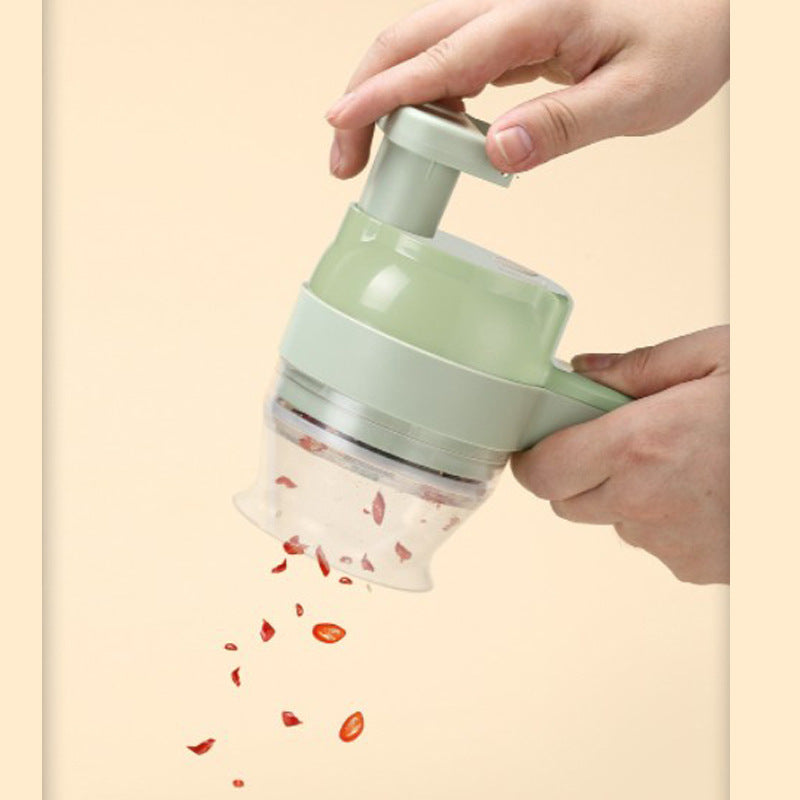 Gatling Electric Vegetable Cutter Handheld Mini Garlic Cutter Cut Press Pull Garlic Quick Cutter Fruit and Vegetable Chopper