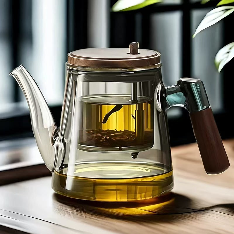 Elegant cup full glass liner teapot light luxury style home tea cup tea water separation tea cup filter separation