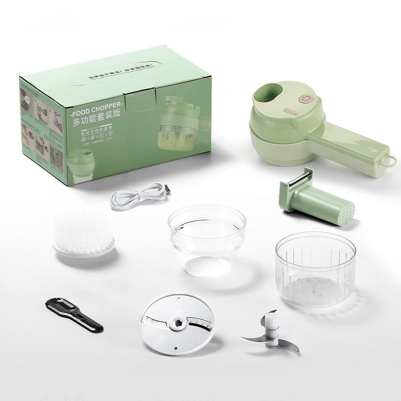 Gatling Electric Vegetable Cutter Handheld Mini Garlic Cutter Cut Press Pull Garlic Quick Cutter Fruit and Vegetable Chopper