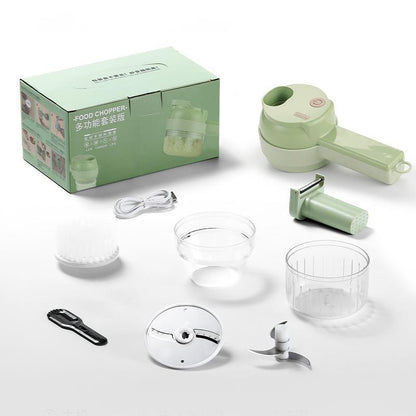 Gatling Electric Vegetable Cutter Handheld Mini Garlic Cutter Cut Press Pull Garlic Quick Cutter Fruit and Vegetable Chopper
