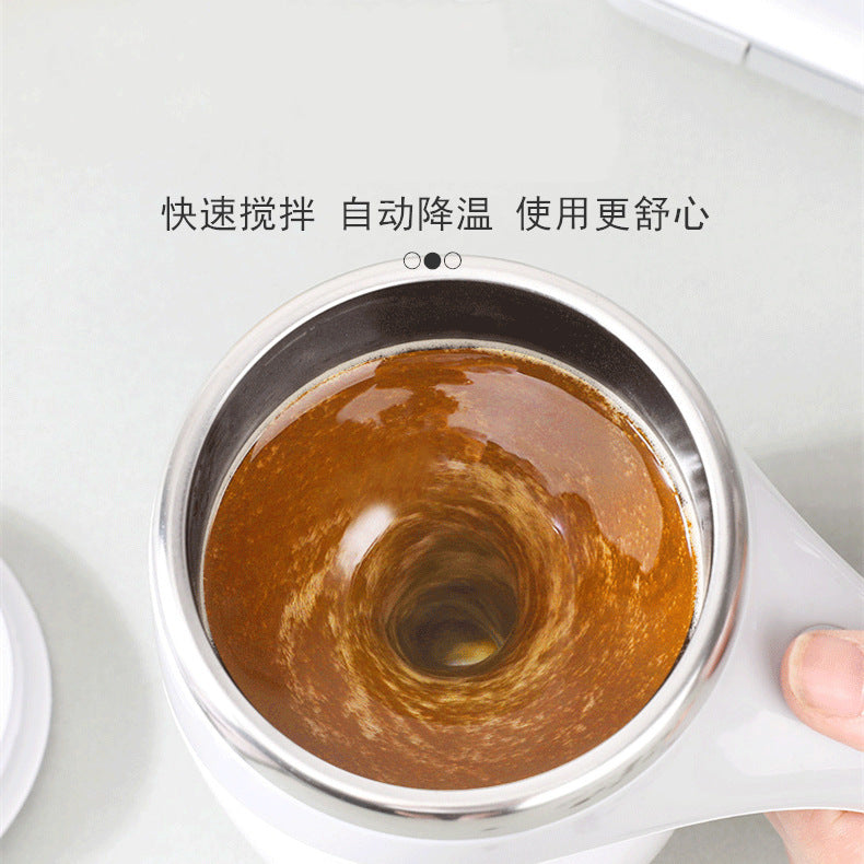 Automatic stirring cup stainless steel lazy magnetized cup automatic magnetic cup portable coffee cup printable mug