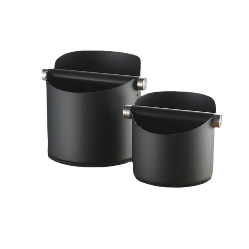 Cross-border coffee grounds tapping bucket, Italian coffee stainless steel tapping bucket, round small household coffee grounds bucket