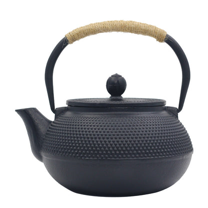 Iron pot Japanese cast iron pot peony teapot boiling teapot pig iron pot uncoated tea set manufacturers wholesale