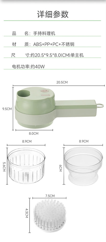 Gatling Electric Vegetable Cutter Handheld Mini Garlic Cutter Cut Press Pull Garlic Quick Cutter Fruit and Vegetable Chopper