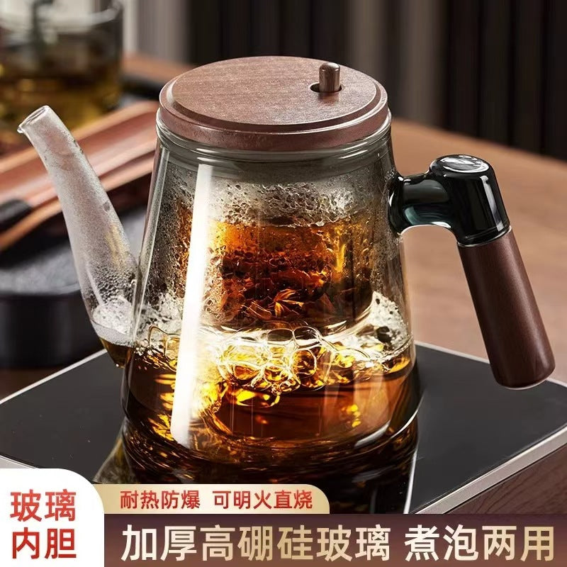 Elegant cup full glass liner teapot light luxury style home tea cup tea water separation tea cup filter separation