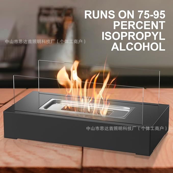 Cross-border rectangular alcohol fireplace bar outdoor portable real fire fireplace lamp heater home decoration atmosphere lamp