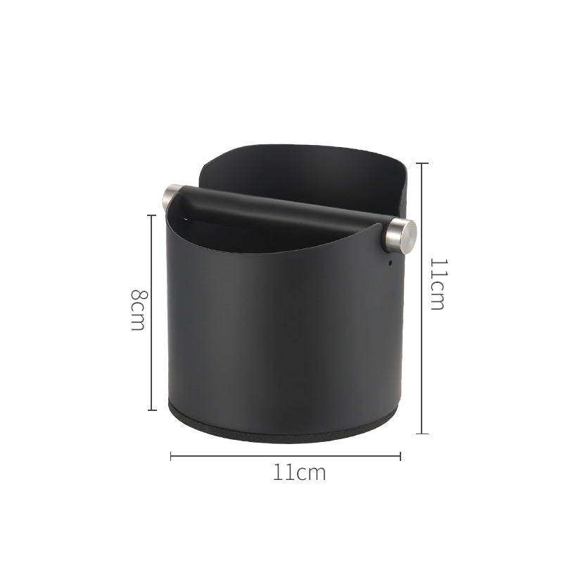 Cross-border coffee grounds tapping bucket, Italian coffee stainless steel tapping bucket, round small household coffee grounds bucket