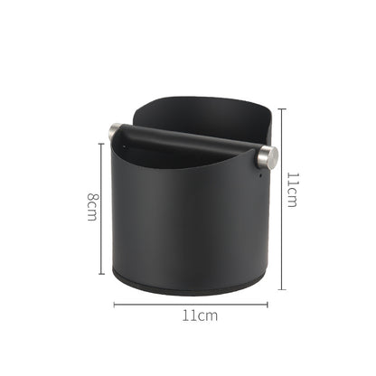 Cross-border coffee grounds tapping bucket, Italian coffee stainless steel tapping bucket, round small household coffee grounds bucket