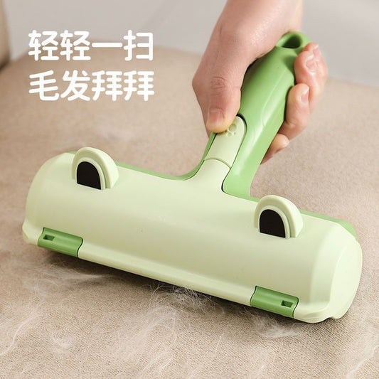 Frog pet hair remover cat and dog hair handle roller hair remover bed floor shaving and floating hair removal supplies