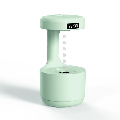 Creative water drop backflow anti-gravity humidifier bedroom office desktop LED time display smart home