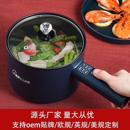 Electric cooking pot multi-functional electric heating pot student dormitory pot cooking mini electric pot non-stick rice cooker 110V US regulations