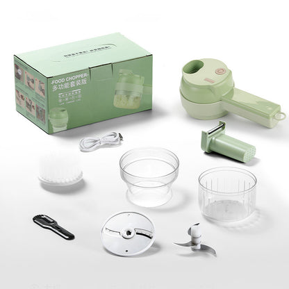 Gatling Electric Vegetable Cutter Handheld Mini Garlic Cutter Cut Press Pull Garlic Quick Cutter Fruit and Vegetable Chopper
