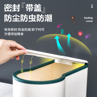 Press-type automatic rice bucket household insect-proof moisture-proof sealed bucket rice tank rice box storage canned rice storage box