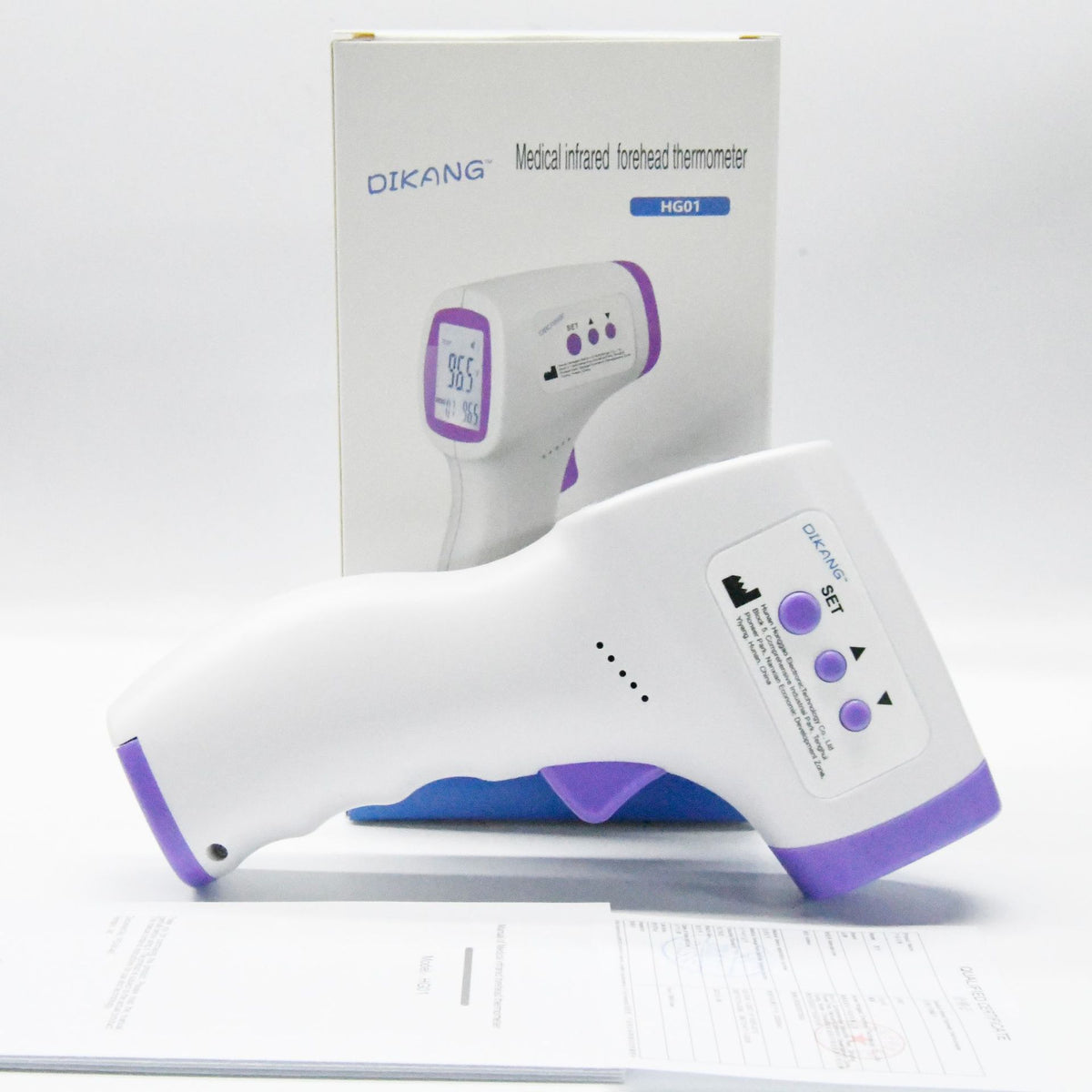 Foreign trade English forehead thermometer hand-held ear thermometer infrared automatic thermometer electronic thermometer three colors