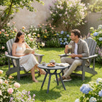 Round Patio Storage Side Table for Poolside and Balcony