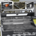 94-Inch Deluxe Stainless Steel Gas Outdoor Kitchen Barbecue Grill